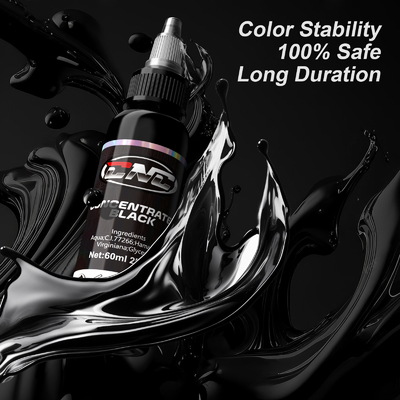 comprar Tinta de pigmento escura para tatuagem Tinta de tatuagem cosmética negra concentrada Fabricação em linha