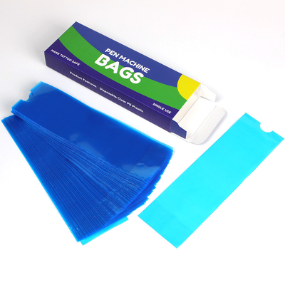 Sacos de cobertura de máquina de tatuagem azul 100pcs bolsas de proteção de caneta de tatuagem descartável