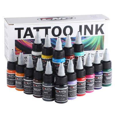 15 ml 16 cores tinta de pigmento de tatuagem 1/2 oz CNC tatuagem tinta conjunto