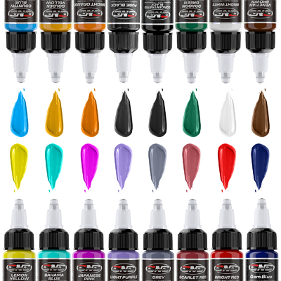 Tinta de tatuagem à prova d'água 1/2 oz Pigmentos de tatuagem para maquiagem permanente
